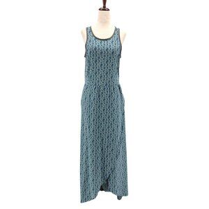 Toad&Co Womens Small Dress Sunkissed Maxi High Low Sleeveless Pockets Geometric